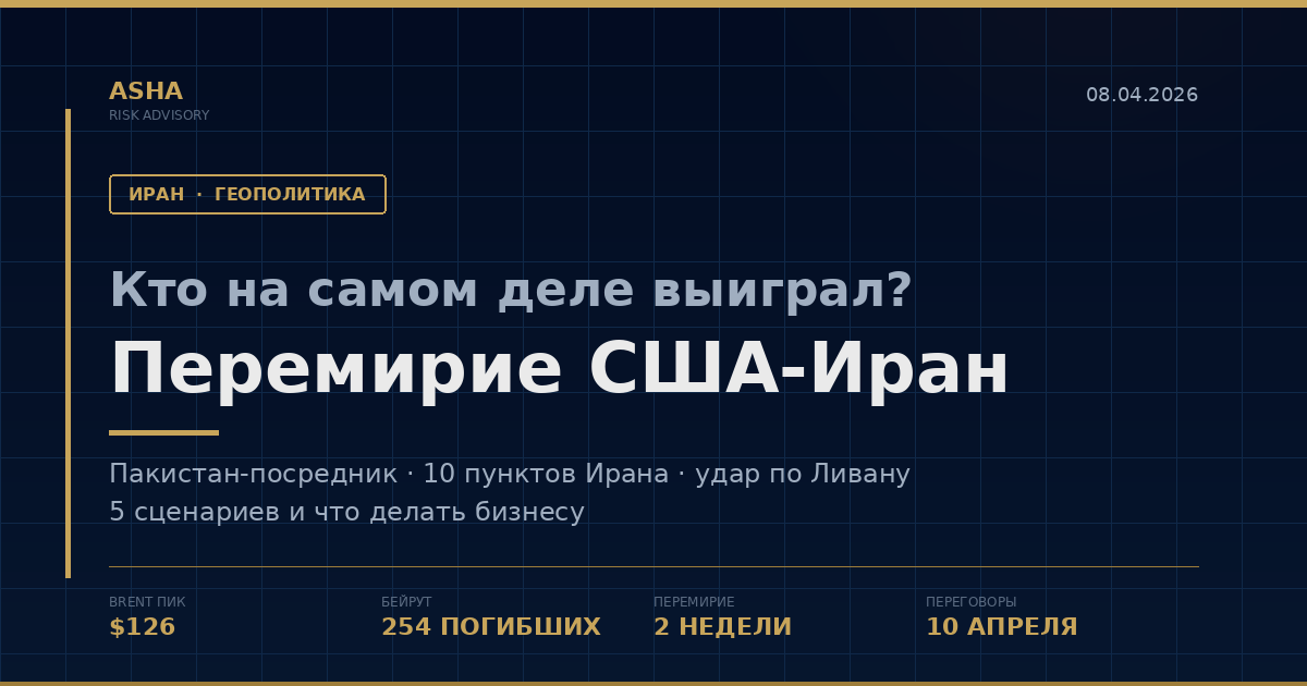 Перемирие США-Иран апрель 2026 - разбор ситуации